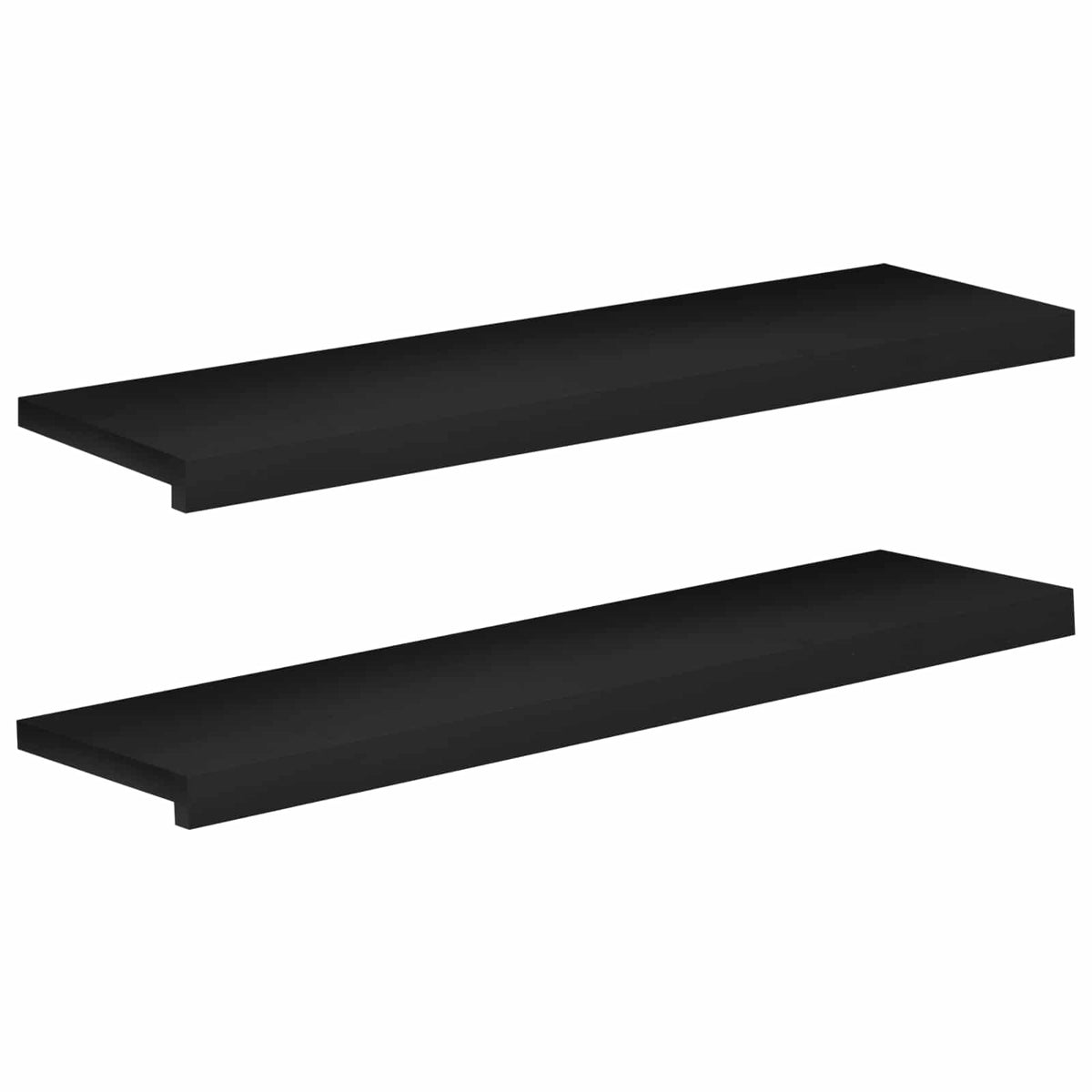 Prozorske klupice 2 kom. Crna 90 x 25 x 2 cm Čvrsto drvo bukve
