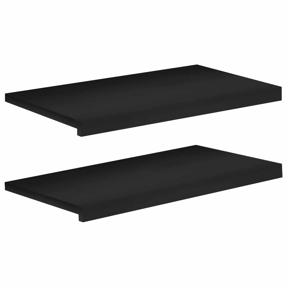 Prozorske klupice 2 kom. Crna 70 x 40 x 2 cm Čvrsto drvo bukve