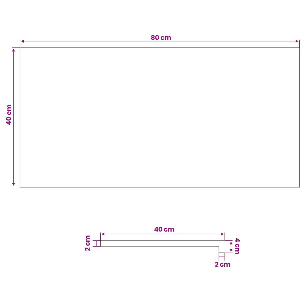 Prozorske klupice 2 kom. Crna 80x 40 x 2 cm Čvrsto drvo bukve