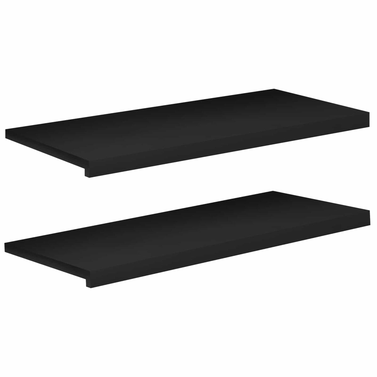 Prozorske klupice 2 kom. Crna 100 x 40 x 2 cm Čvrsto drvo bukve