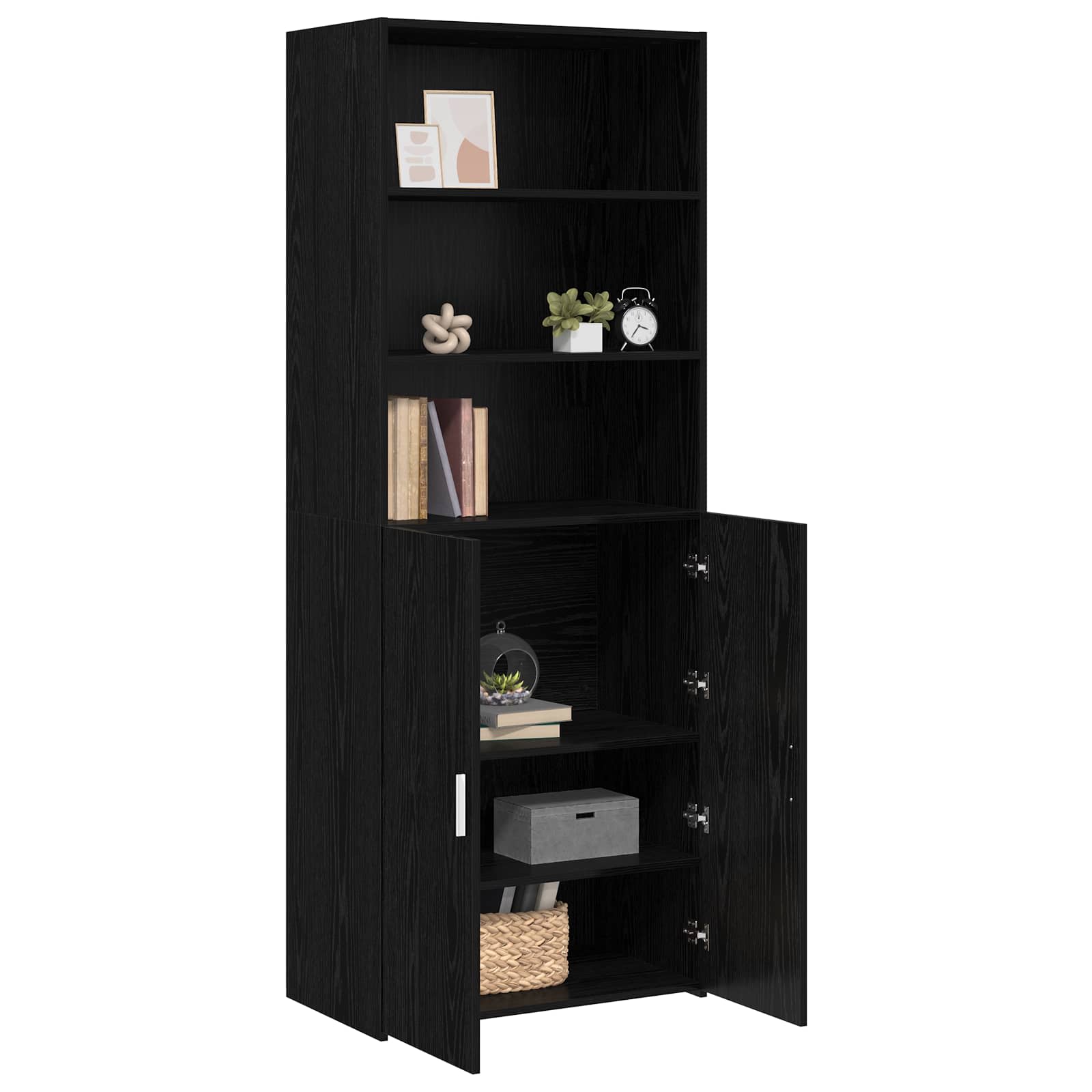 Highboard Crni hrast 70 x 42,5 x 185 cm Konstruirano drvo