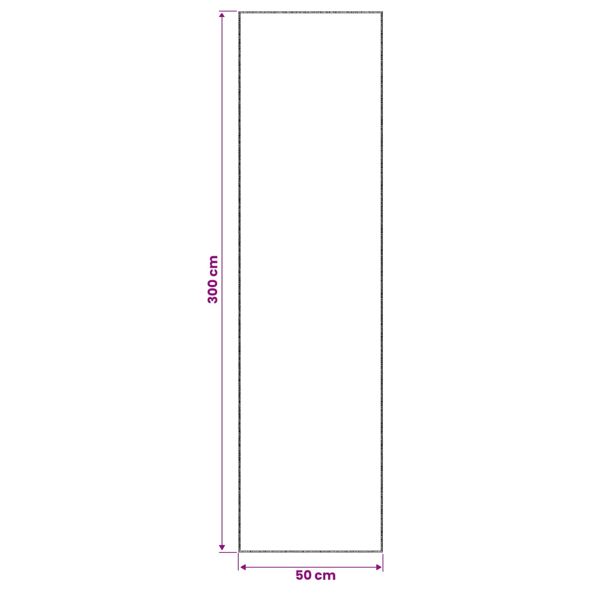 Tepih Krem 50 x 300 cm 100% poliester 3 mm Mogu se prati
