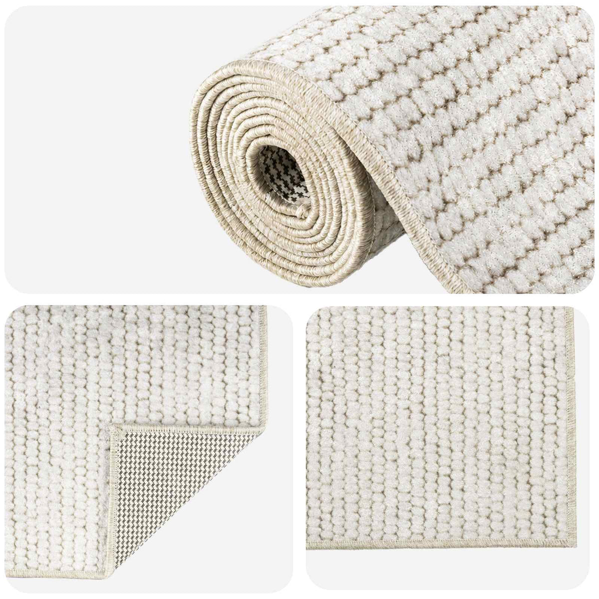 Tepih Krem 300 x 400 cm 100% poliester 3 mm Mogu se prati