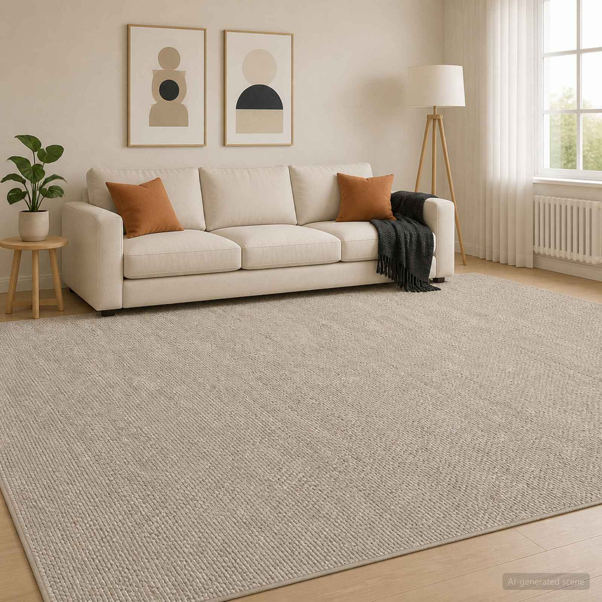 Tepih Bež 300 x 400 cm 100% poliester 3 mm Mogu se prati