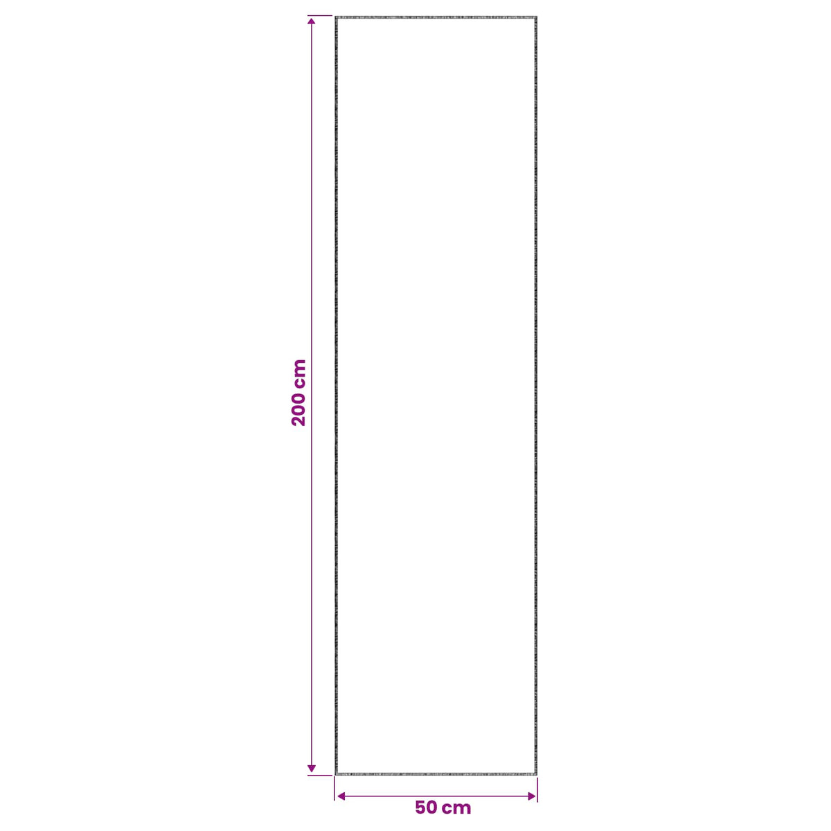 Tepih Antracit 50 x 200 cm 100% poliester 3 mm Mogu se prati