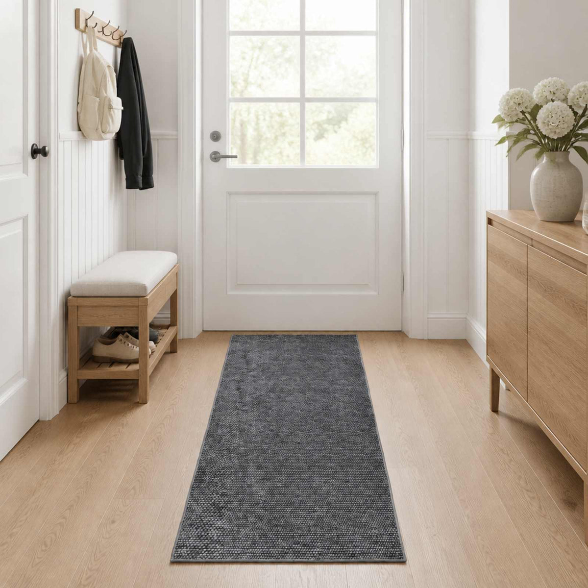 Tepih Antracit 80 x 150 cm 100% poliester 3 mm Mogu se prati