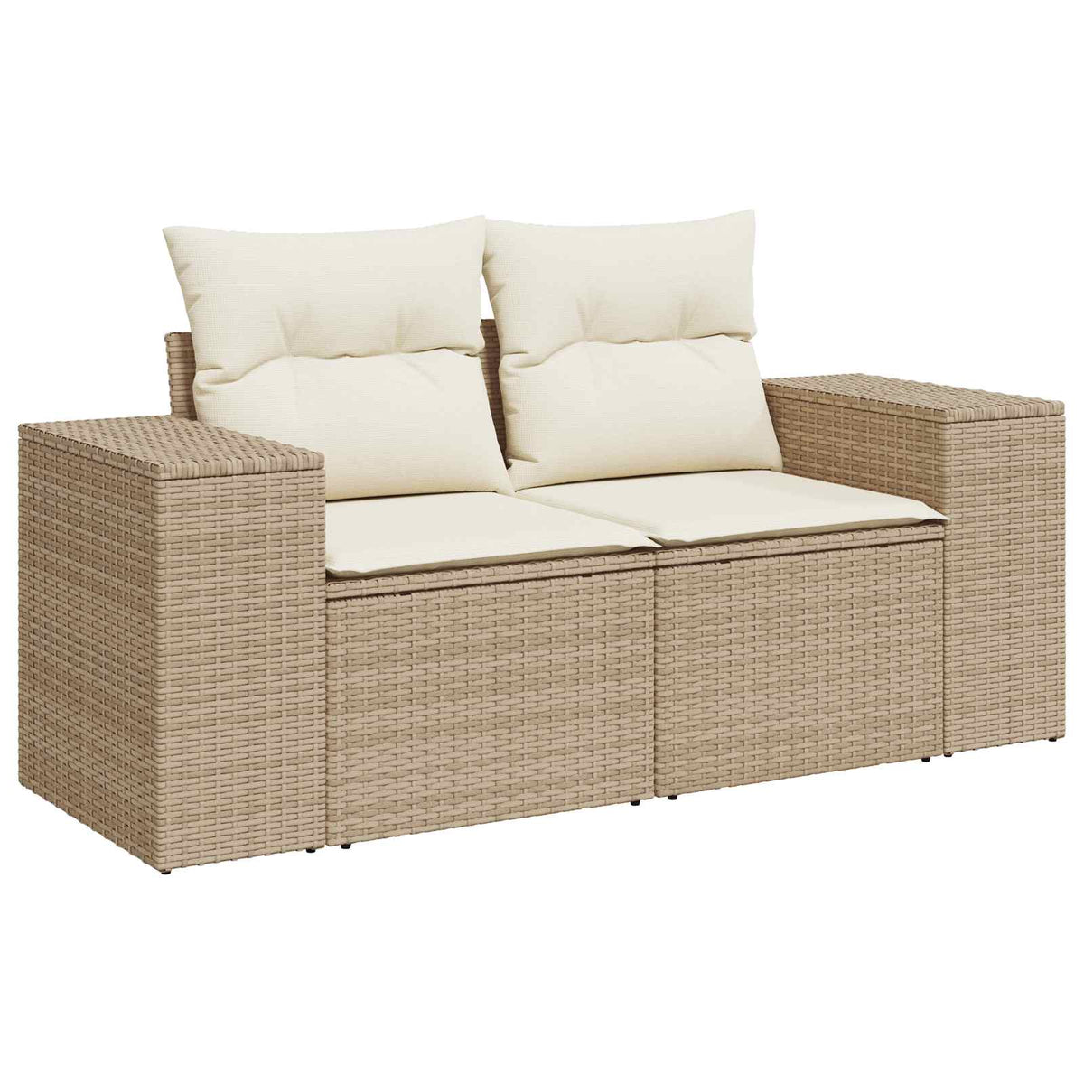 Set sofe 6 kom. Bež i krem bijela Poli Rattan i čelik