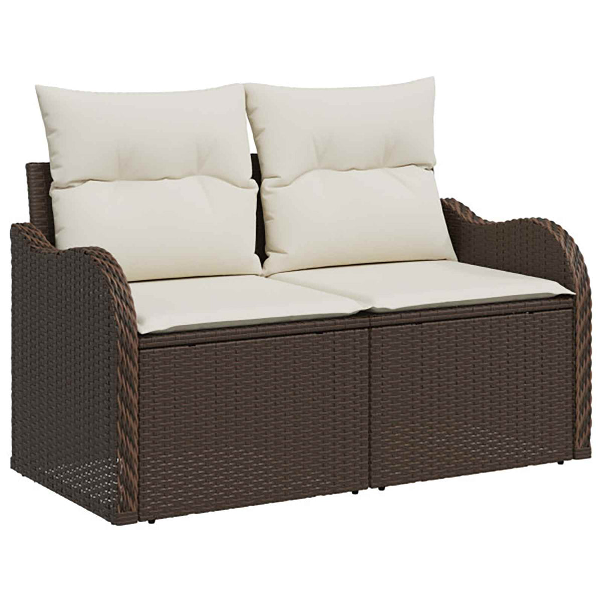 Set sofe 7 kom. Smeđa i krem bijela 121 x 62 x 69 cm