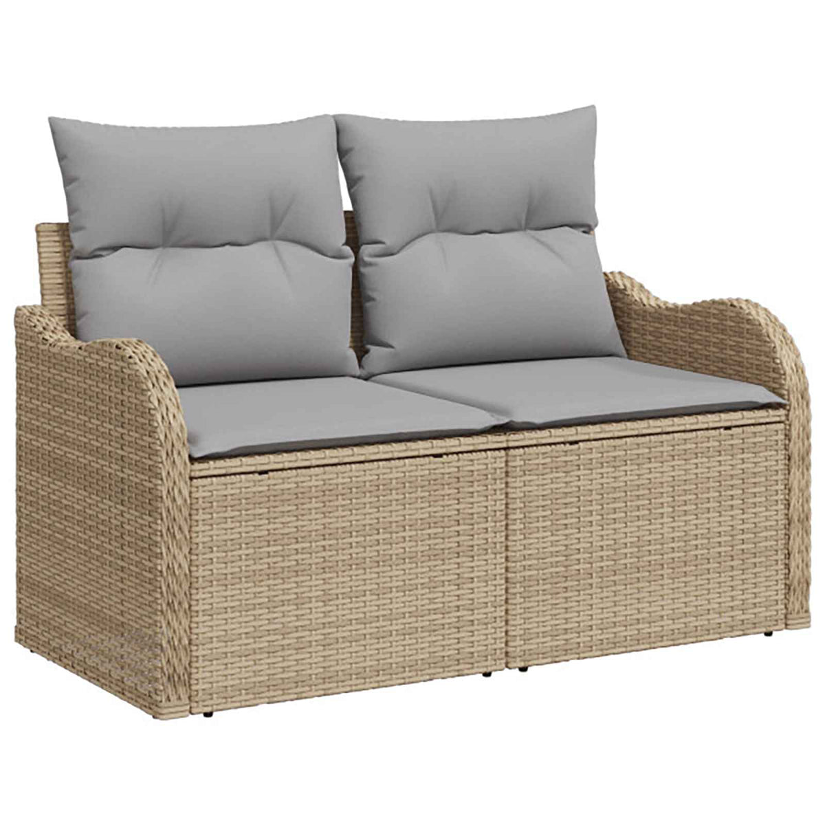 Set sofe 7 kom. Bež i svijetlo siva 121 x 62 x 69 cm