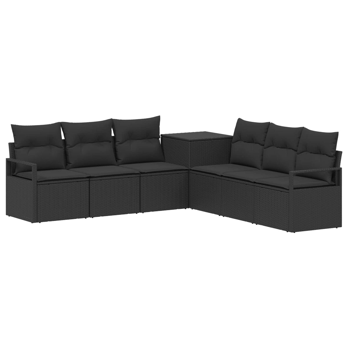 Set sofe 7 kom. Crna 120 x 62 x 69 cm Poli Rattan i čelik
