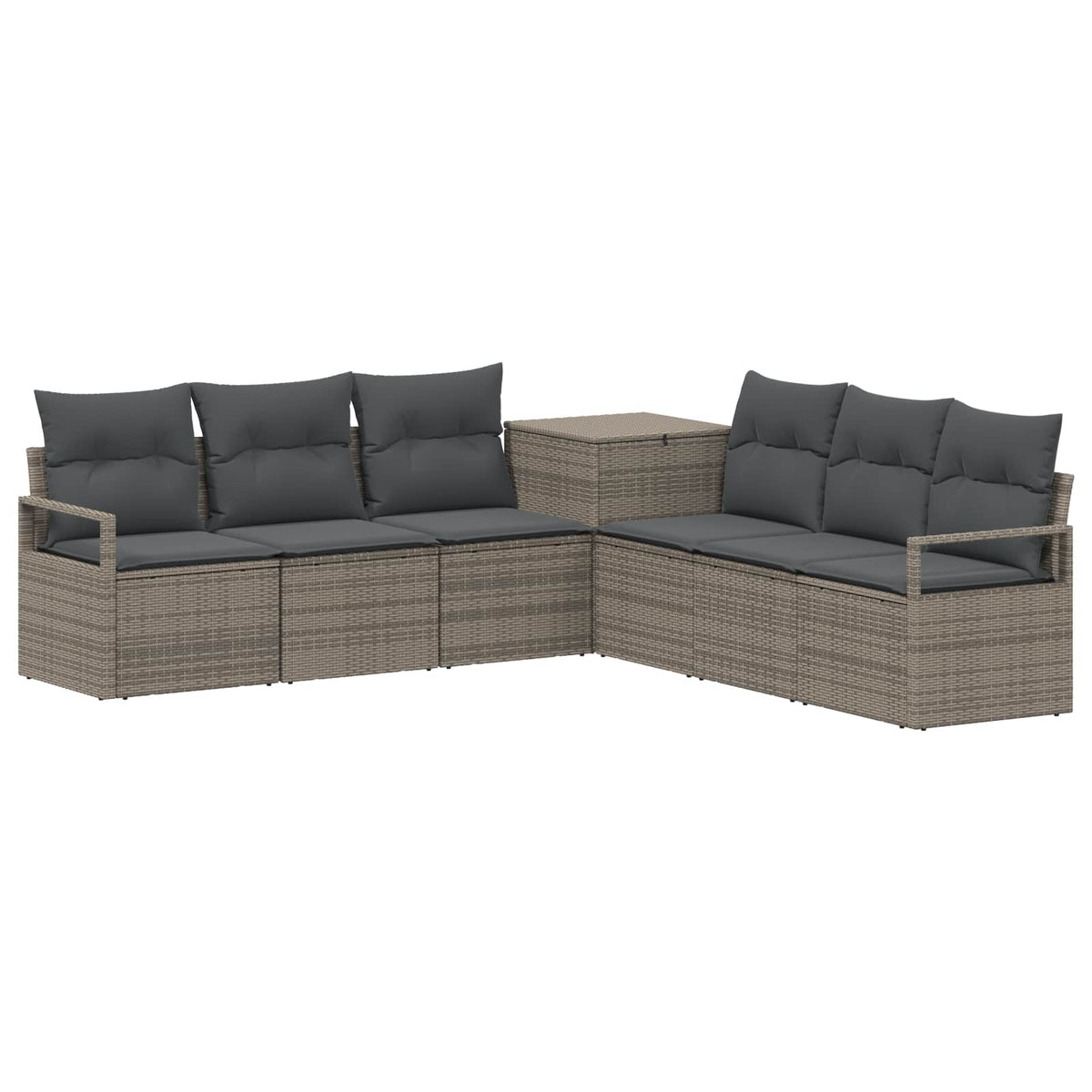 Set sofe 7 kom. Siva i tamno siva 120 x 62 x 69 cm