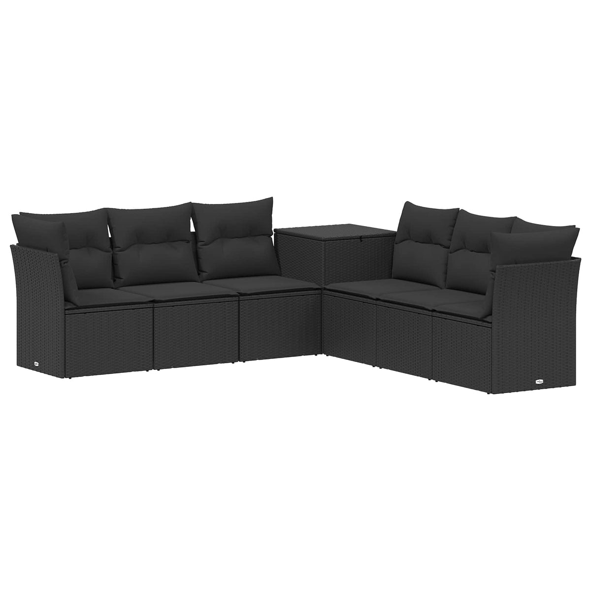 Set sofe 7 kom. Crna 234 x 234 x 85 cm Poli Rattan i čelik