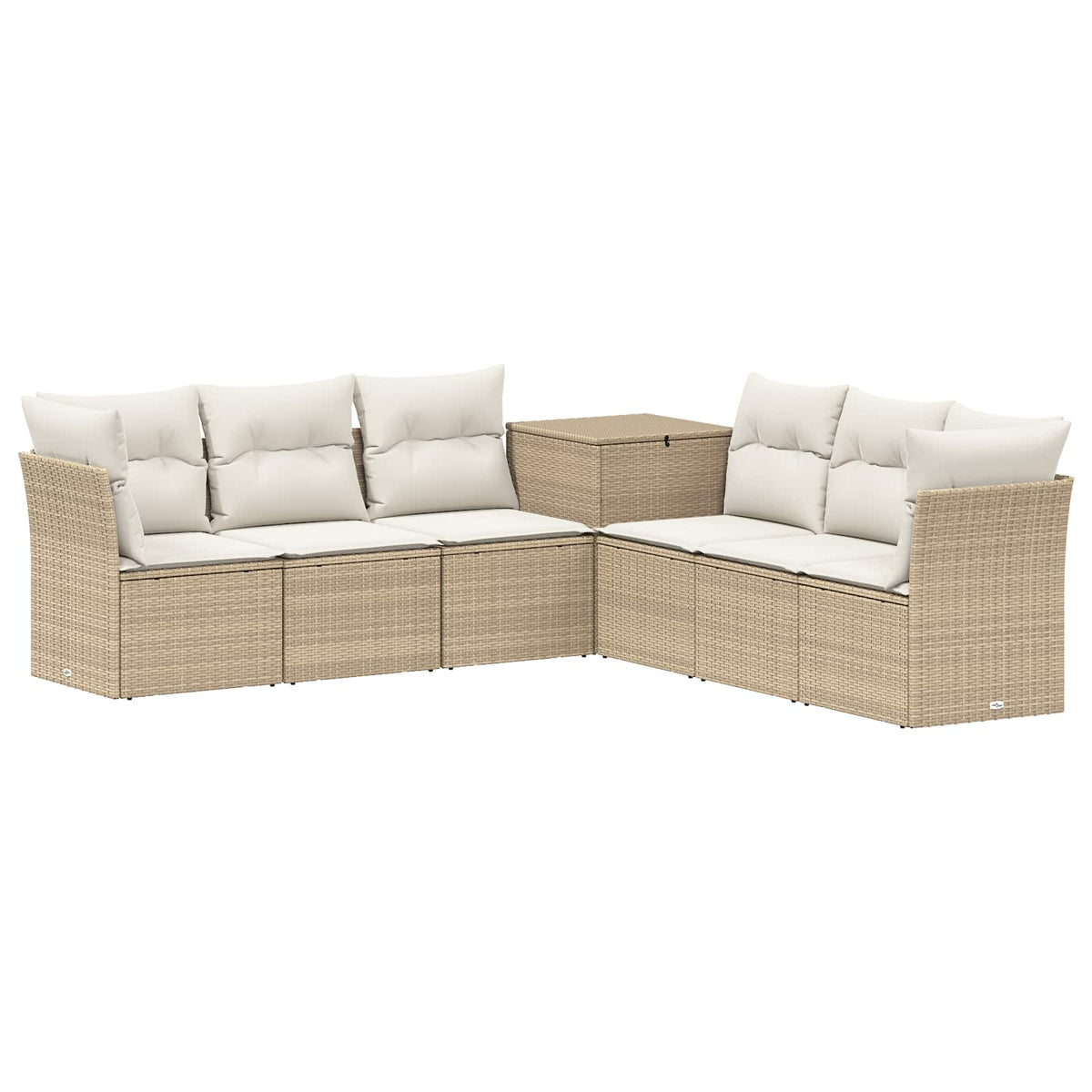Set sofe 7 kom. Bež i krem bijela 234 x 234 x 85 cm