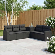 Set sofe 7 kom. Crna 55 x 55 x 69 cm Poli Rattan i čelik 237,5 x 237,5 x 85 cm