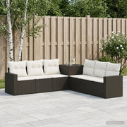 Set sofe 7 kom. Crna i krem-bijela 55 x 55 x 69 cm 237,5 x 237,5 x 85 cm