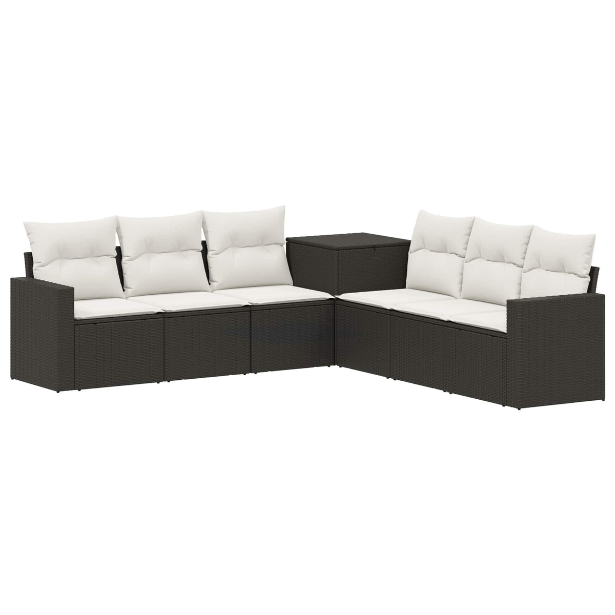Set sofe 7 kom. Crna i krem-bijela 55 x 55 x 69 cm 237,5 x 237,5 x 85 cm