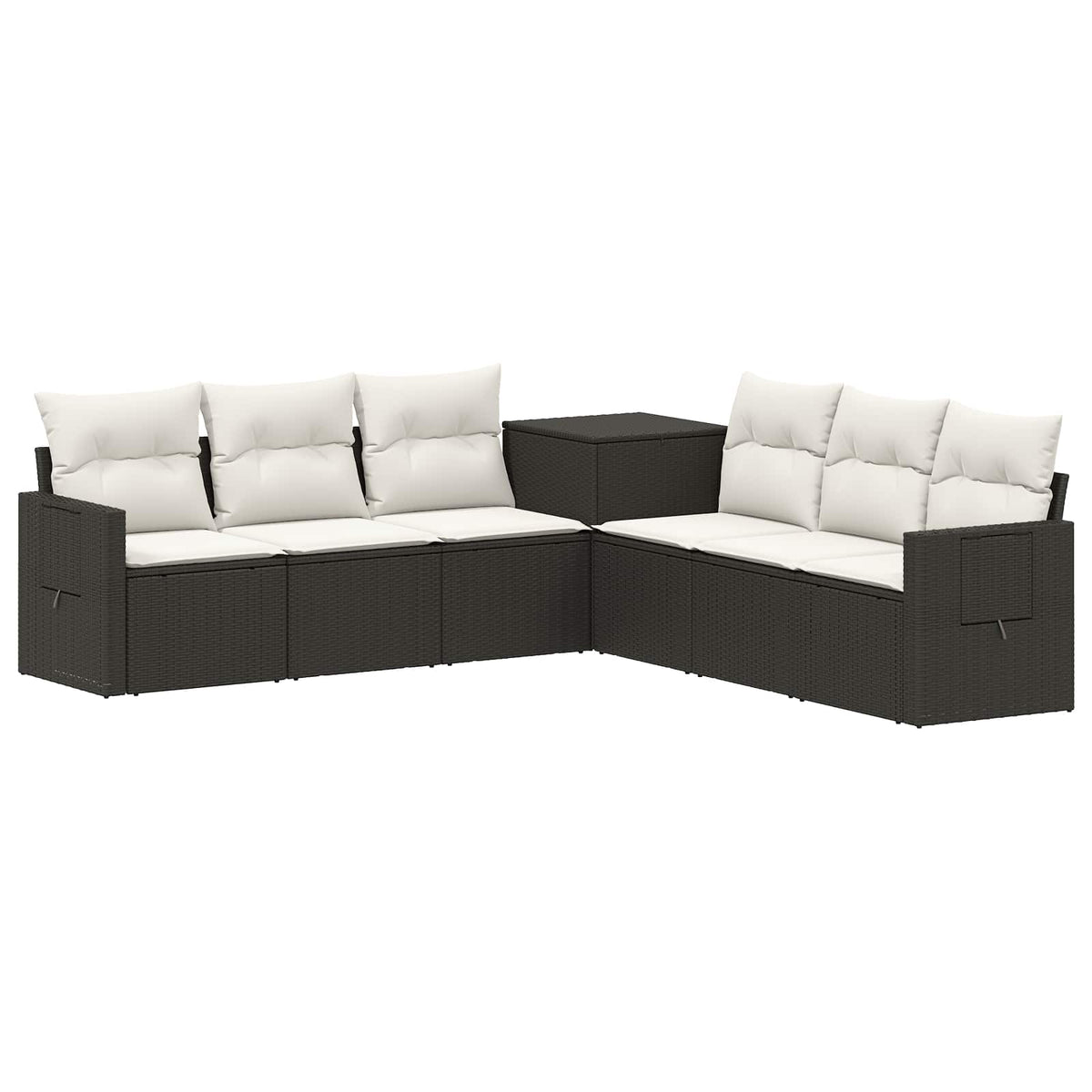 Set sofe 7 kom. Crna i krem-bijela 234 x 234 x 85 cm