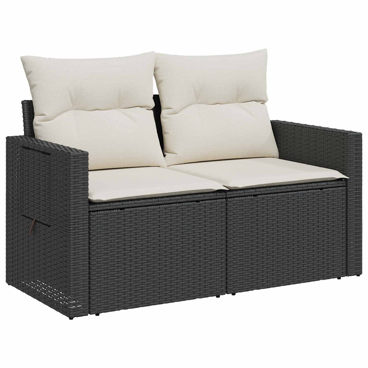 Set sofe 7 kom. Crna i krem-bijela 234 x 234 x 85 cm