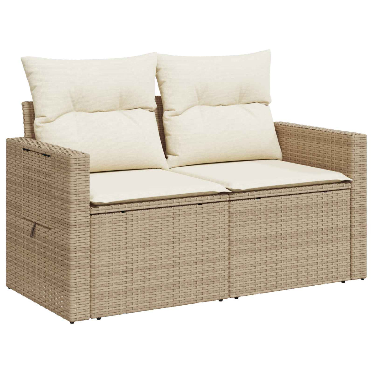 Set sofe 7 kom. Bež i krem bijela Poli Rattan i čelik