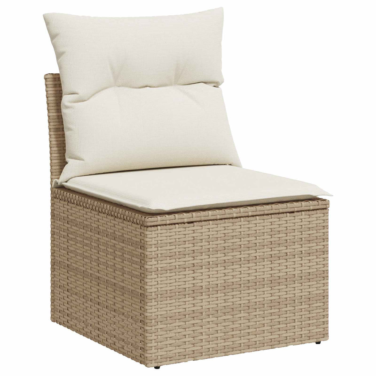 Set sofe 7 kom. Bež i krem bijela Poli Rattan i čelik
