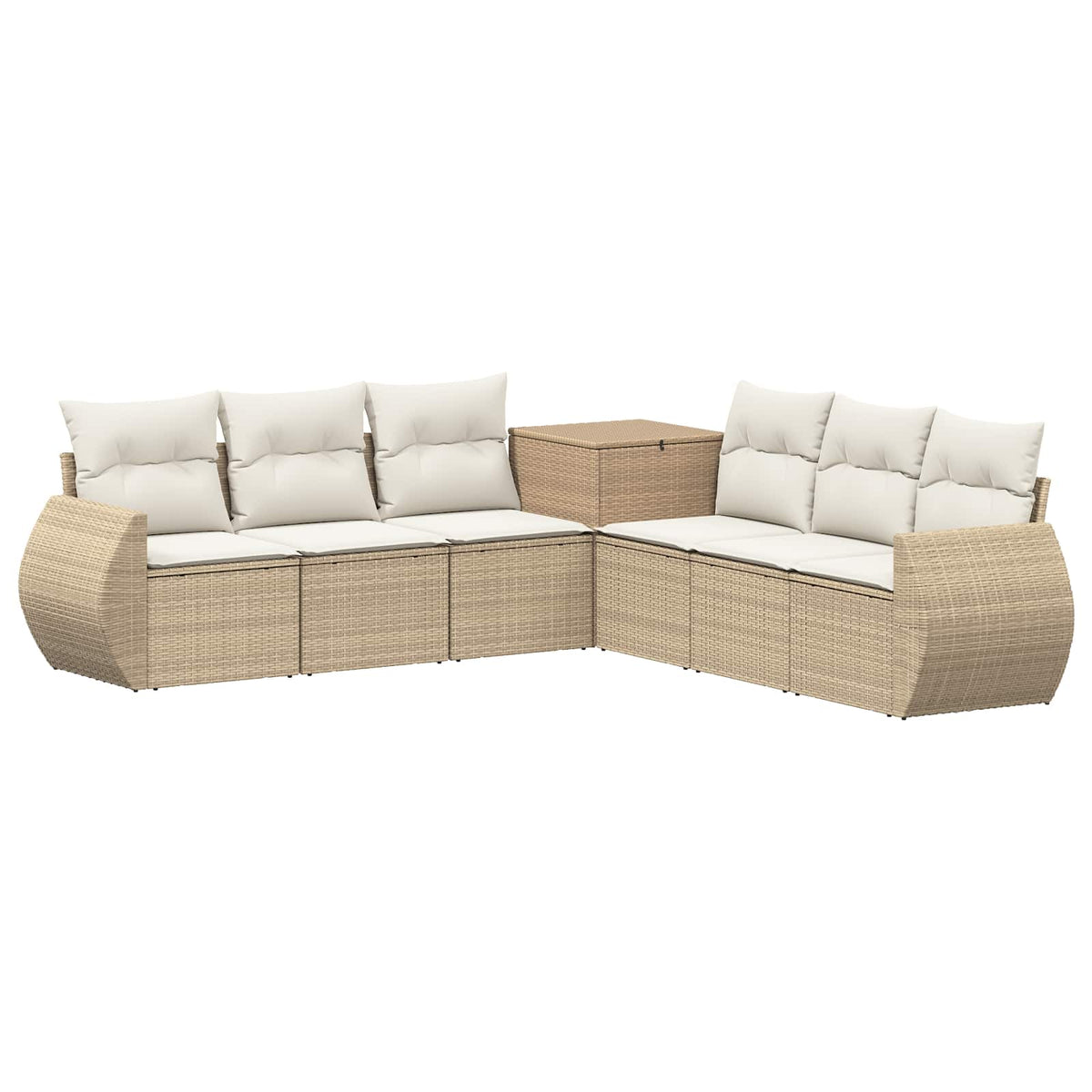 Set sofe 7 kom. Bež i krem bijela 243 x 243 x 85 cm
