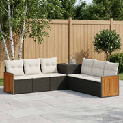 Set sofe 7 kom. Crna i krem-bijela 118 x 62 x 69 cm