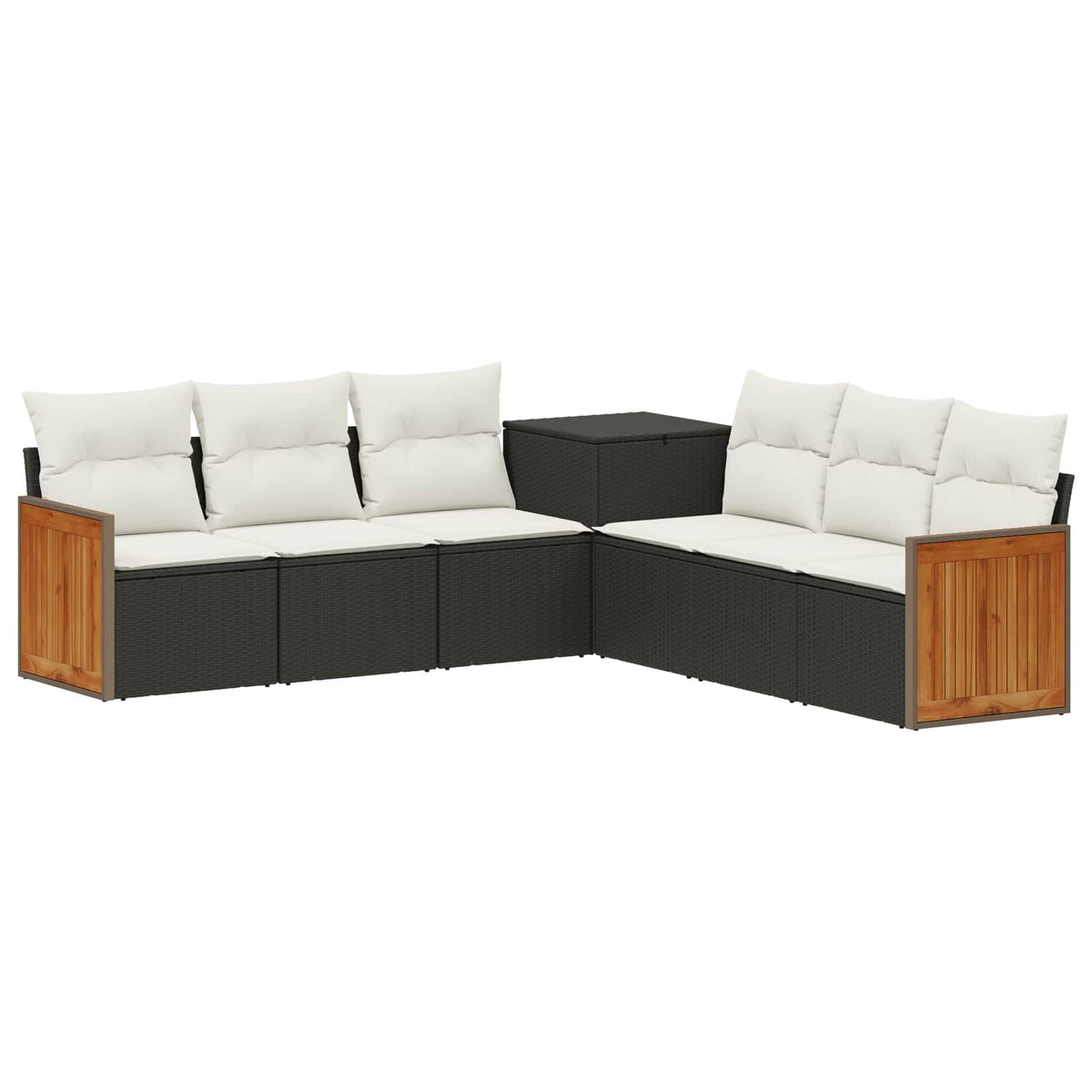 Set sofe 7 kom. Crna i krem-bijela 118 x 62 x 69 cm