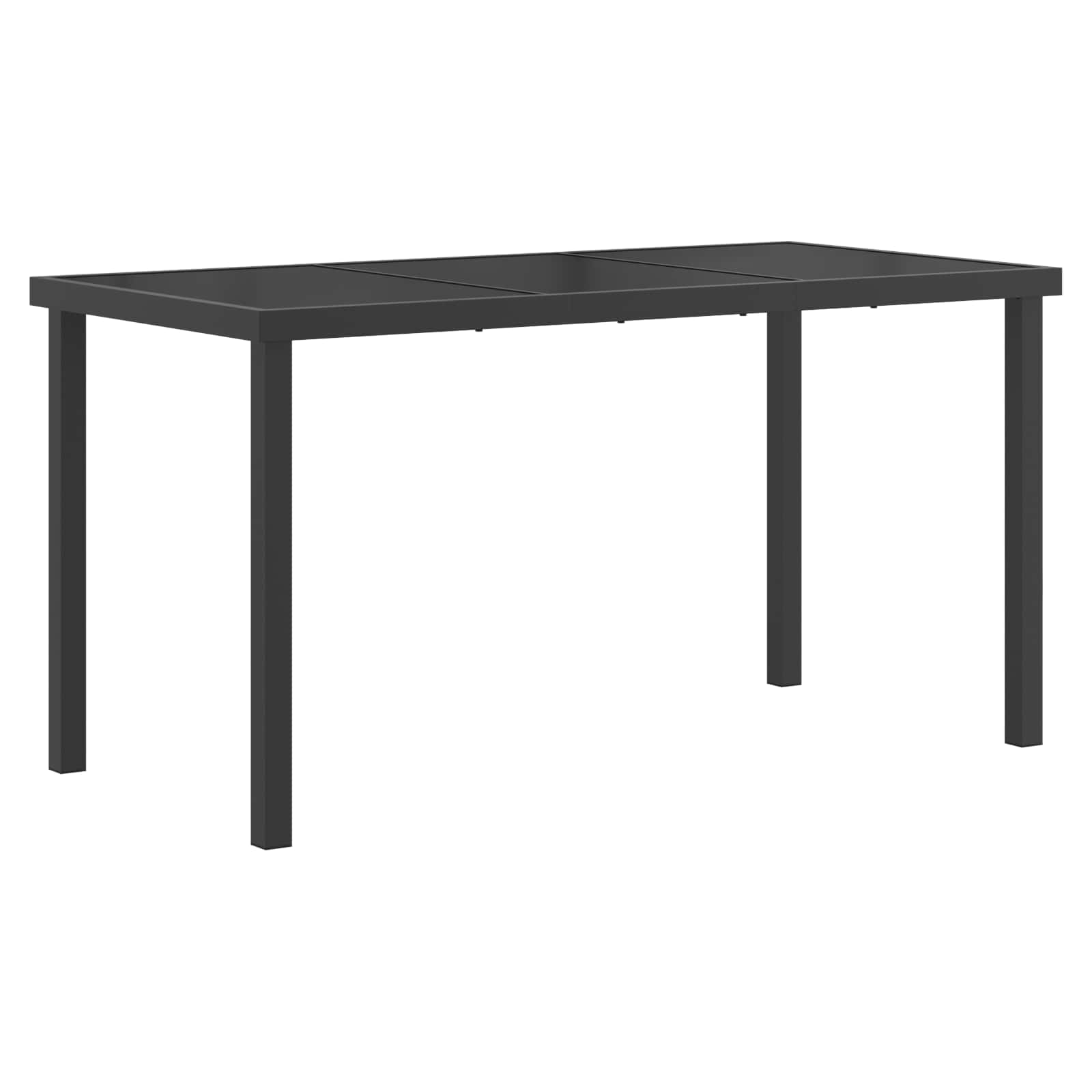 Vrtni set za objed 5 pcs Crna i antracit 140 x 70 x 73 cm