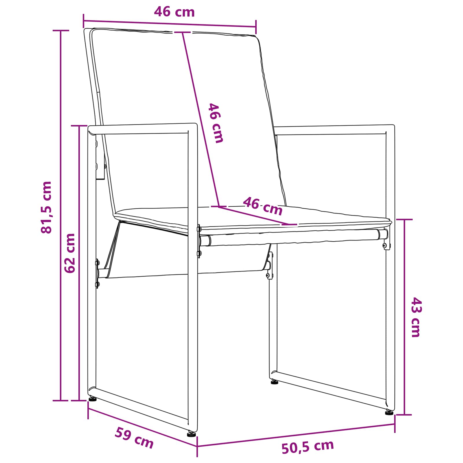 Vrtni set za objed 5 pcs Crna i antracit 140 x 70 x 73 cm