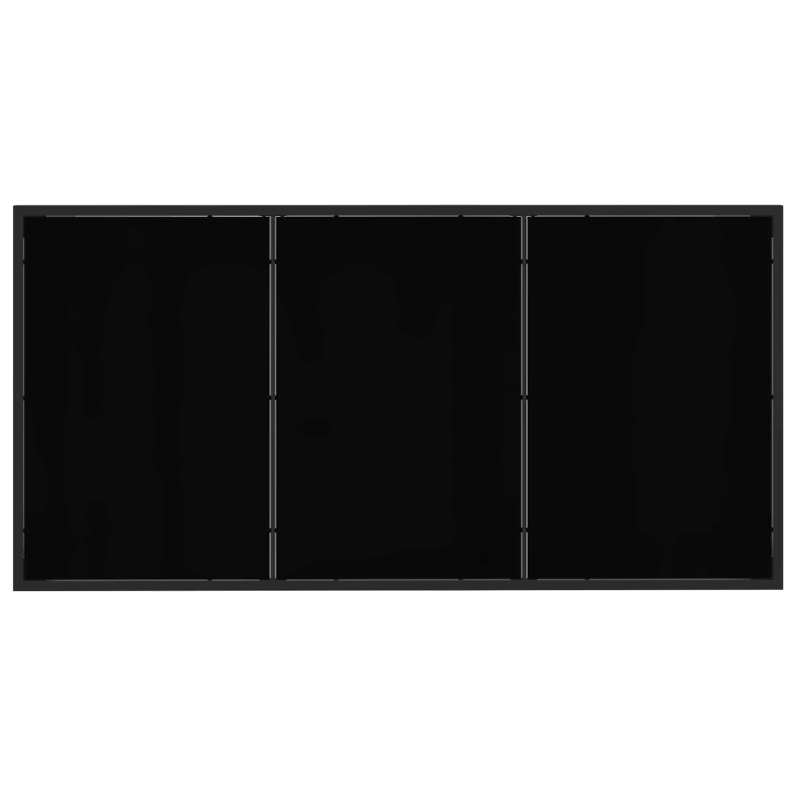 Vrtni set za objed 9 pcs Crna i antracit 160 x 80 x 73 cm