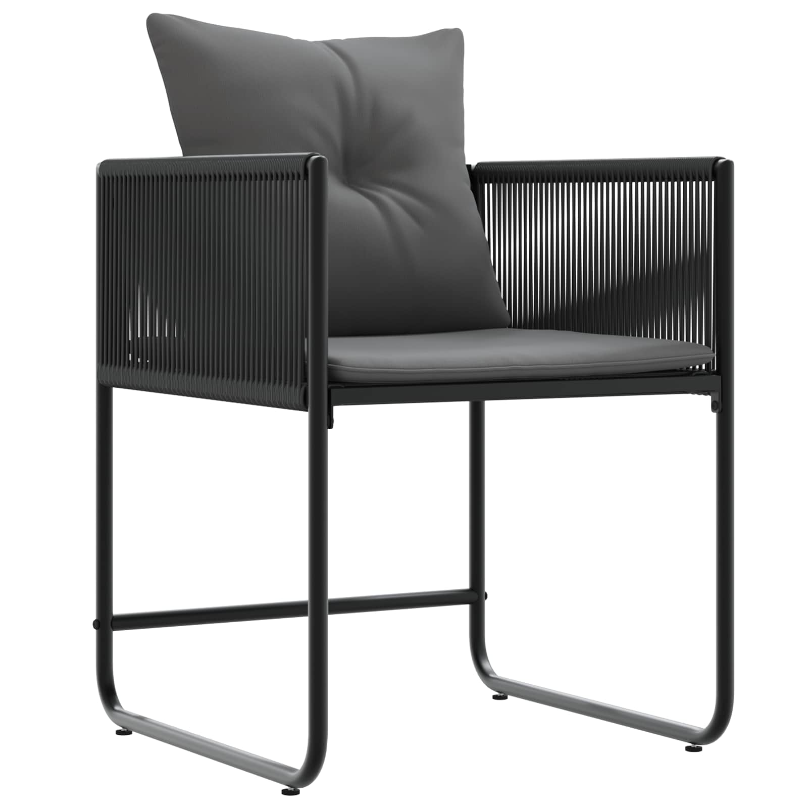 Vrtni set za objed 5 pcs Crna i antracit 140 x 80 x 73 cm