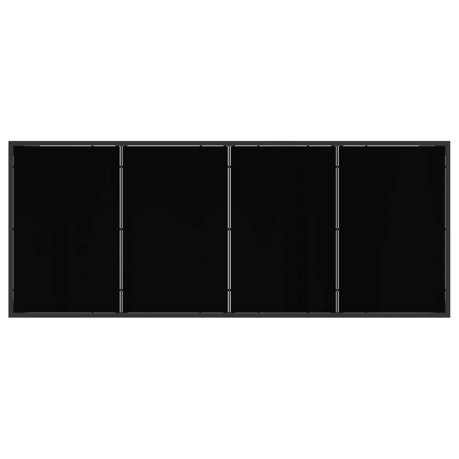 Vrtni set za objed 9 pcs Crna i antracit 200 x 80 x 73 cm