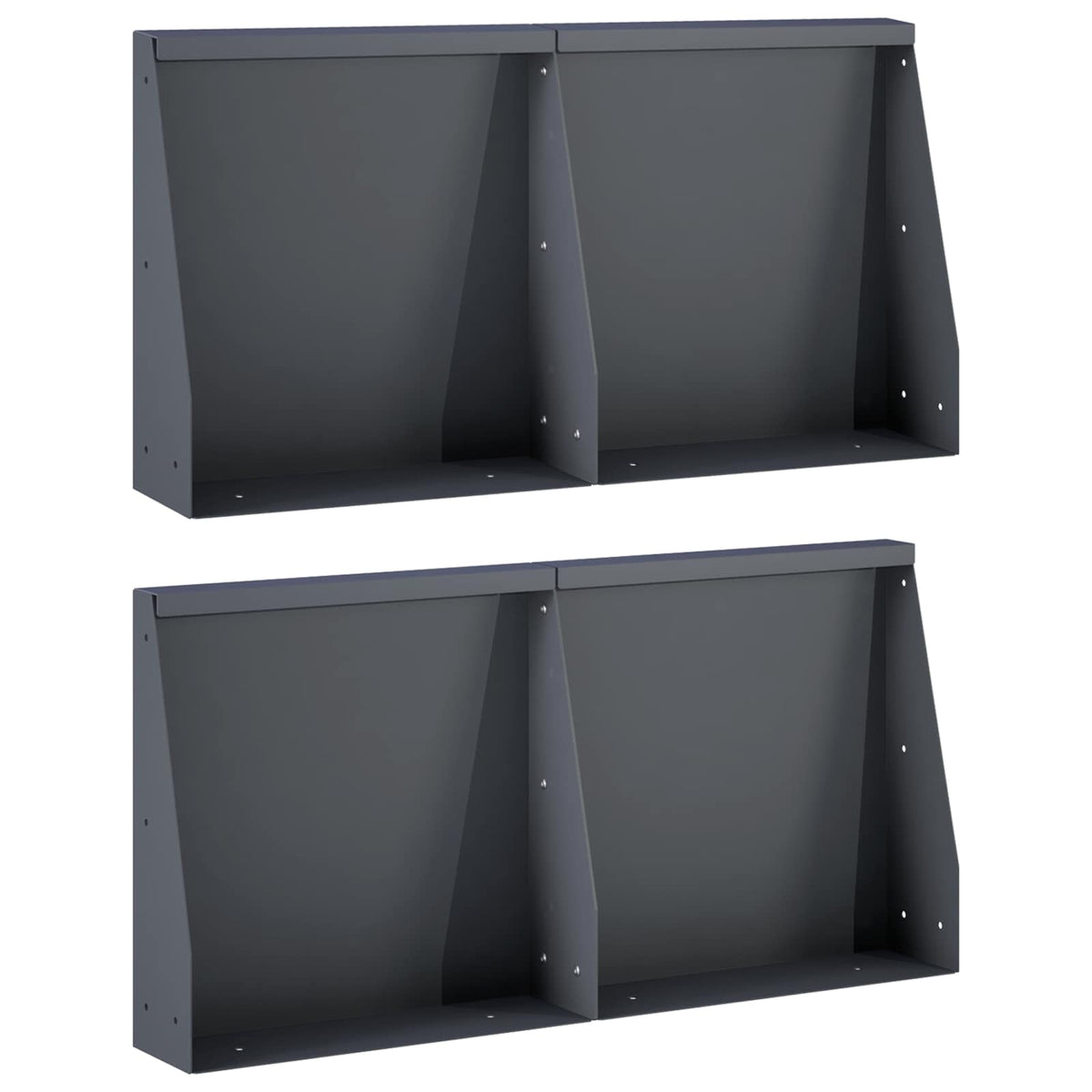 Zid za zadržavanje 4 kom. 40 x 12 x 30 cm Čelik Antracit