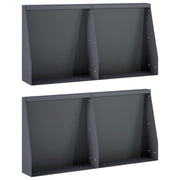 Zid za zadržavanje 4 kom. 40 x 12 x 30 cm Čelik Antracit