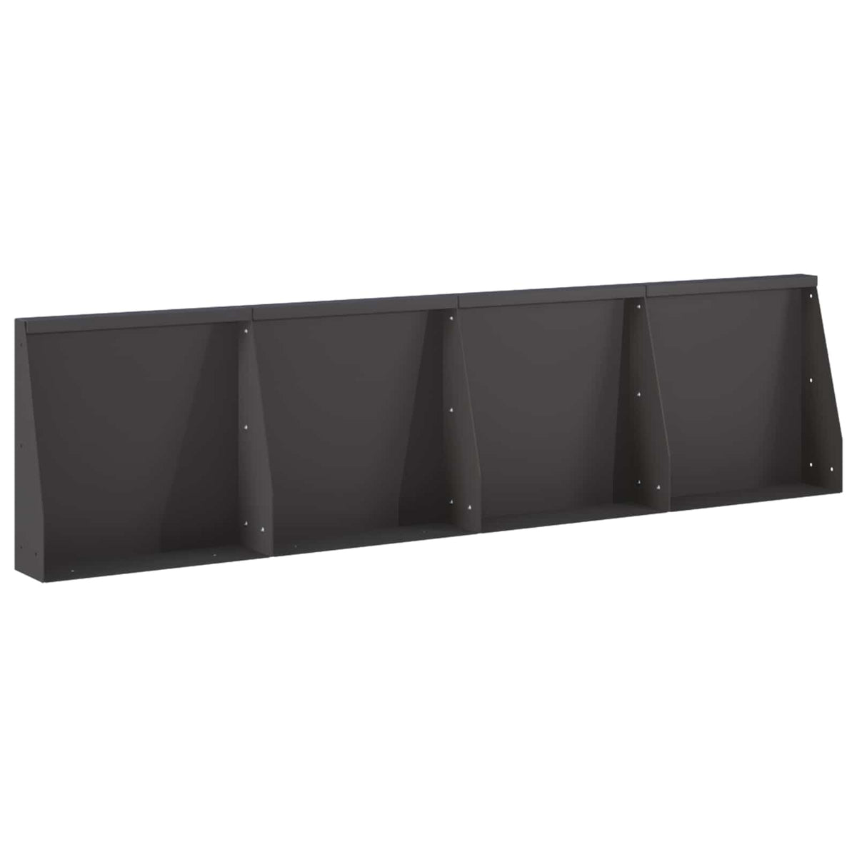 Zid za zadržavanje 4 kom. 40 x 12 x 50 cm Čelik Crna