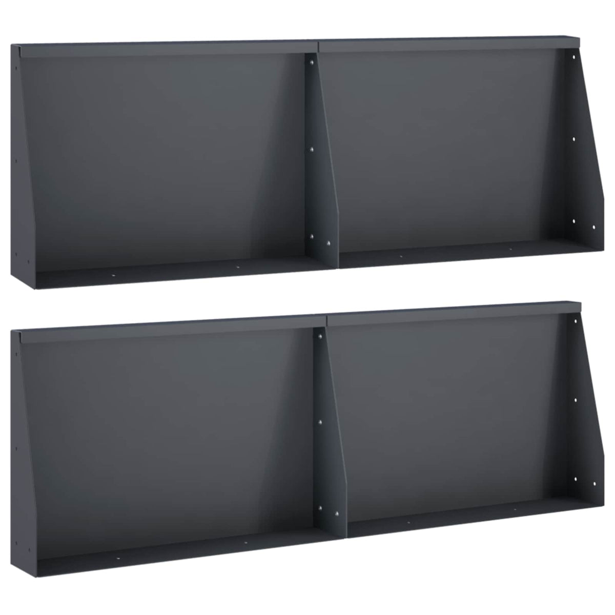 Zid za zadržavanje 4 kom. 60 x 12 x 50 cm Čelik Antracit