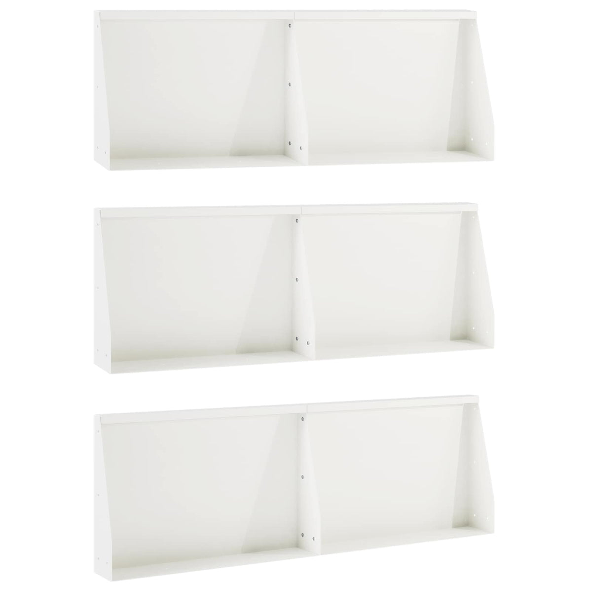 Zid za zadržavanje 6 kom. 60 x 12 x 40 cm Čelik Bijela