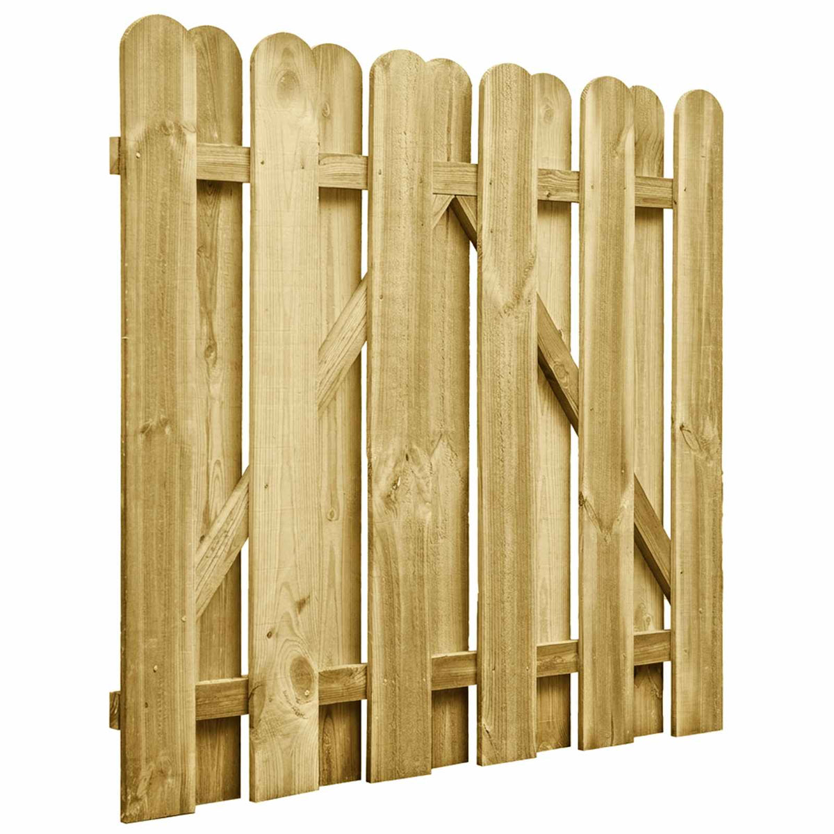 Vrtna vrata 100 x 100 cm Masivna borovina Zelena
