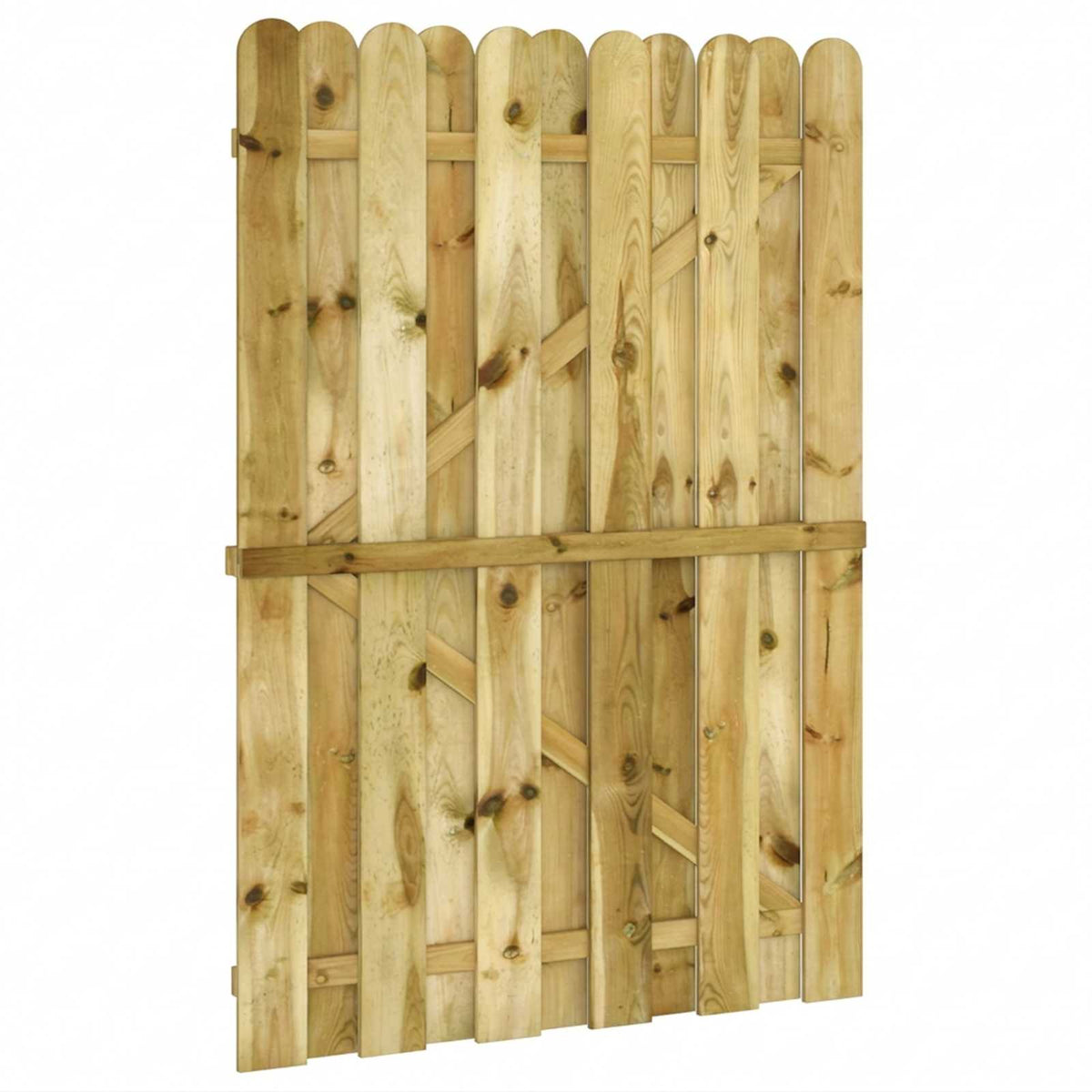 Vrtna vrata 100 x 150 cm Masivna borovina Zelena