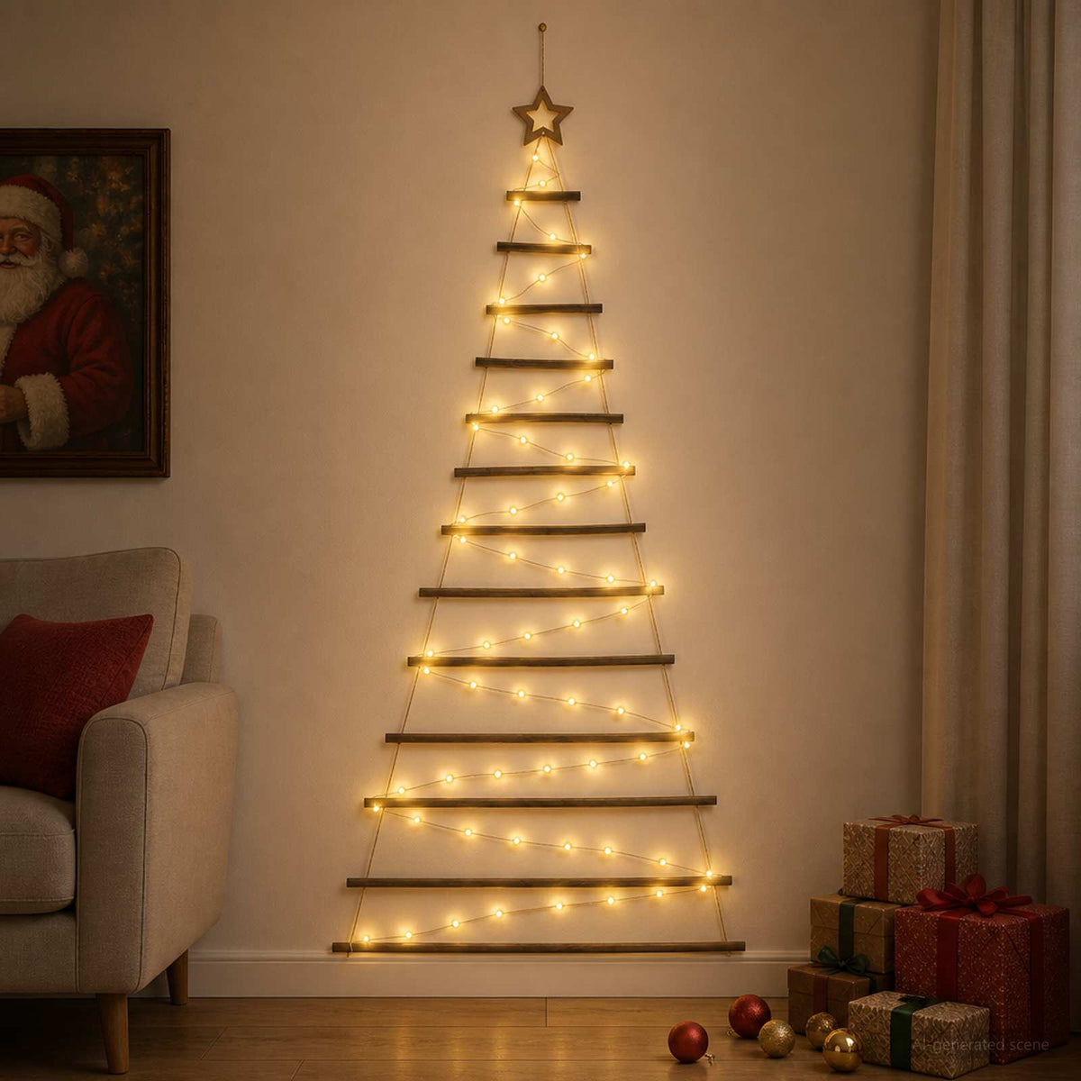 Visiće drvo za Božić 100 LED lampica Višebojno