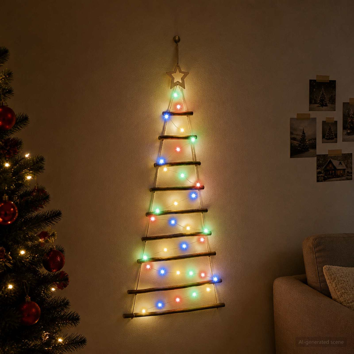 Visiće drvo za Božić 100 LED lampica Višebojno