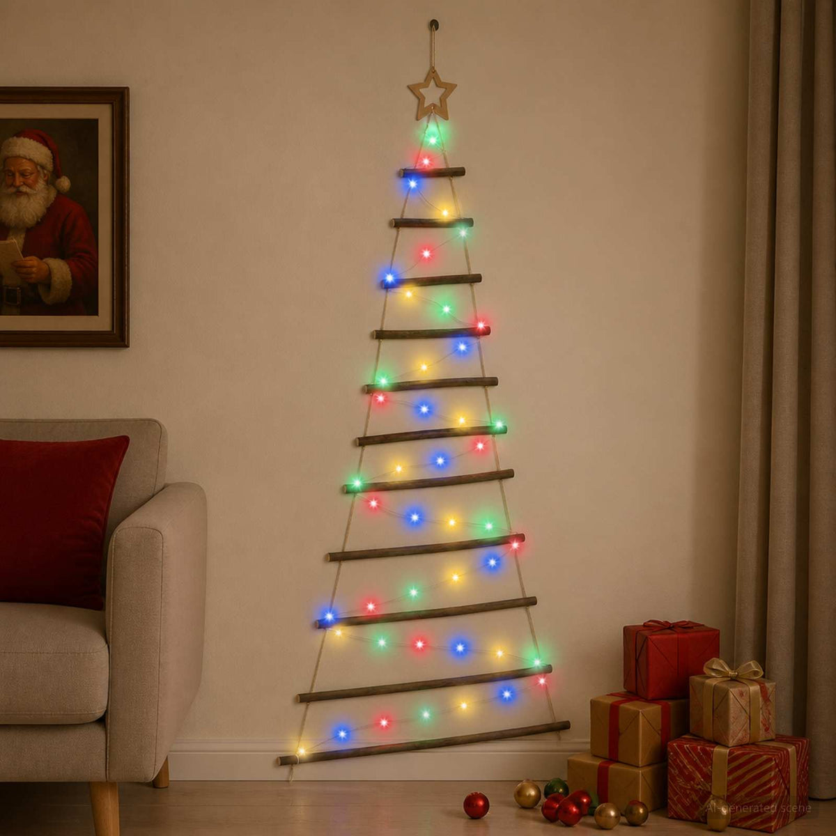 Visiće drvo za Božić 100 LED lampica Višebojno