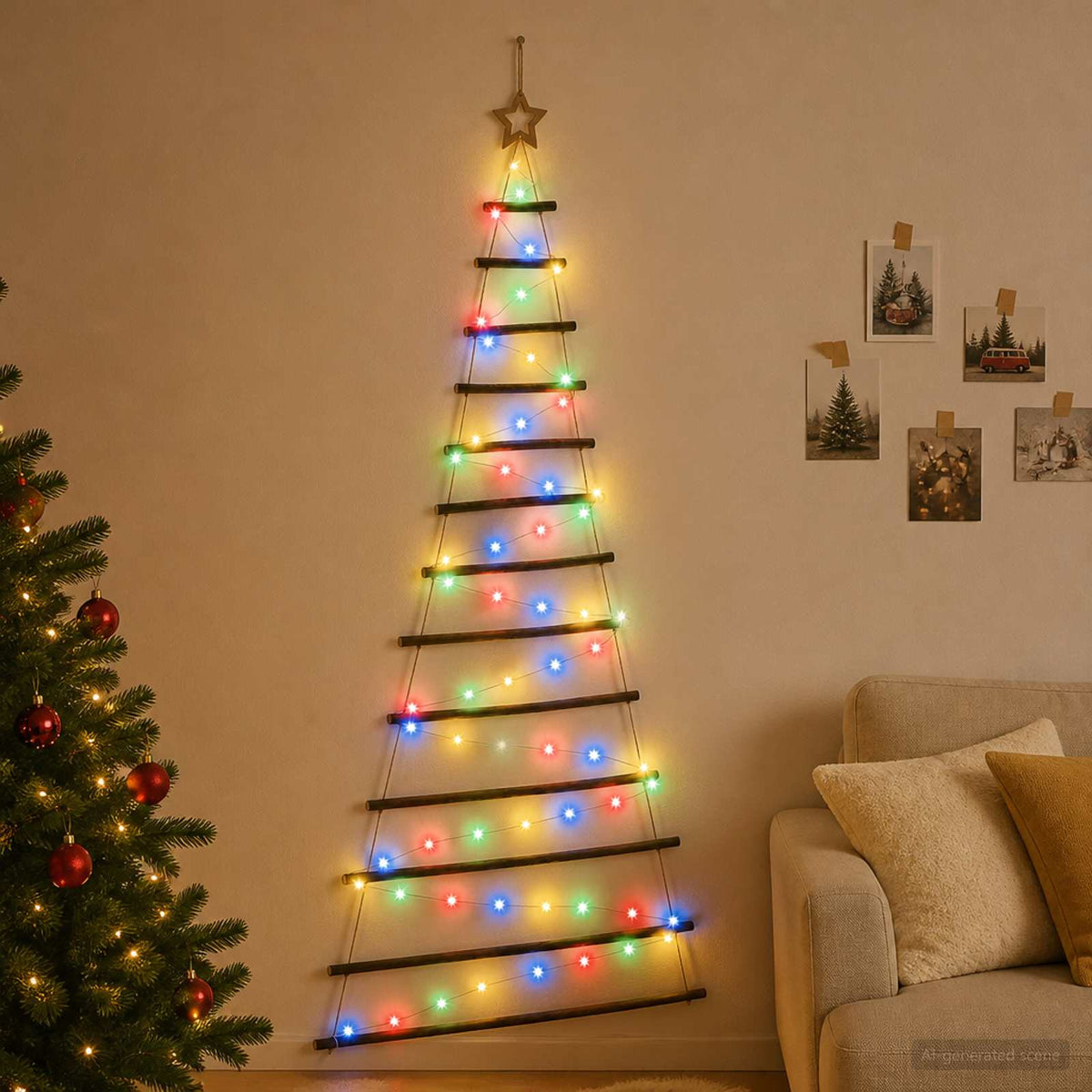 Visiće drvo za Božić 100 LED lampica Višebojno