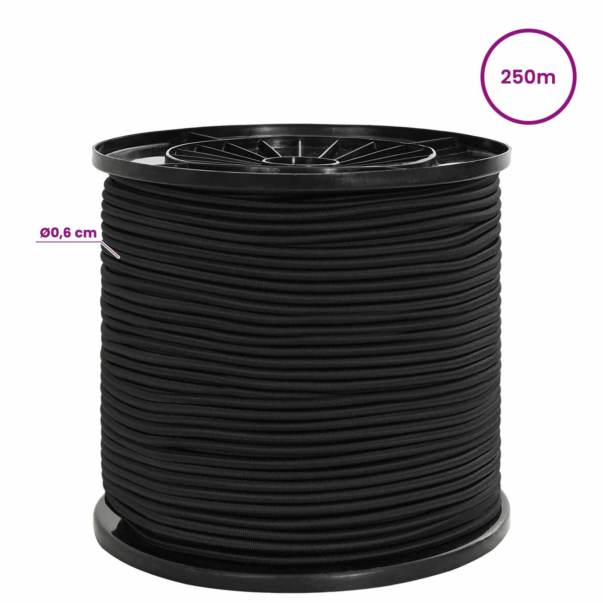 Bungee užadi 6 mm Crna PP i guma