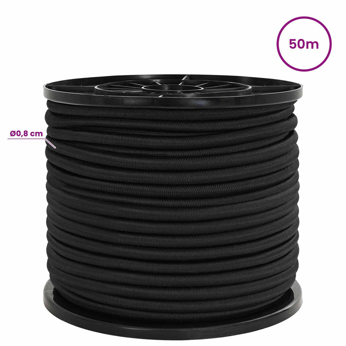 Bungee užadi s kukama 8 mm Crna PP i guma