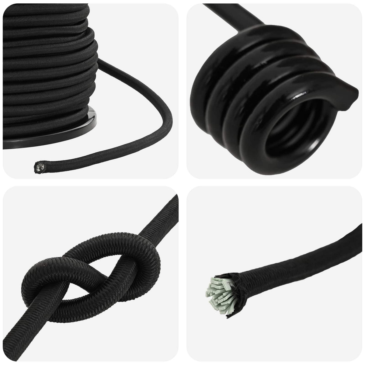 Bungee užadi s kukama 10 mm Crna PP i guma