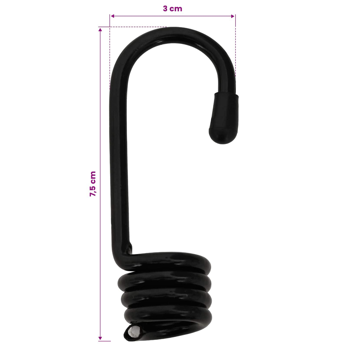 Bungee užadi s kukama 10 mm Crna PP i guma