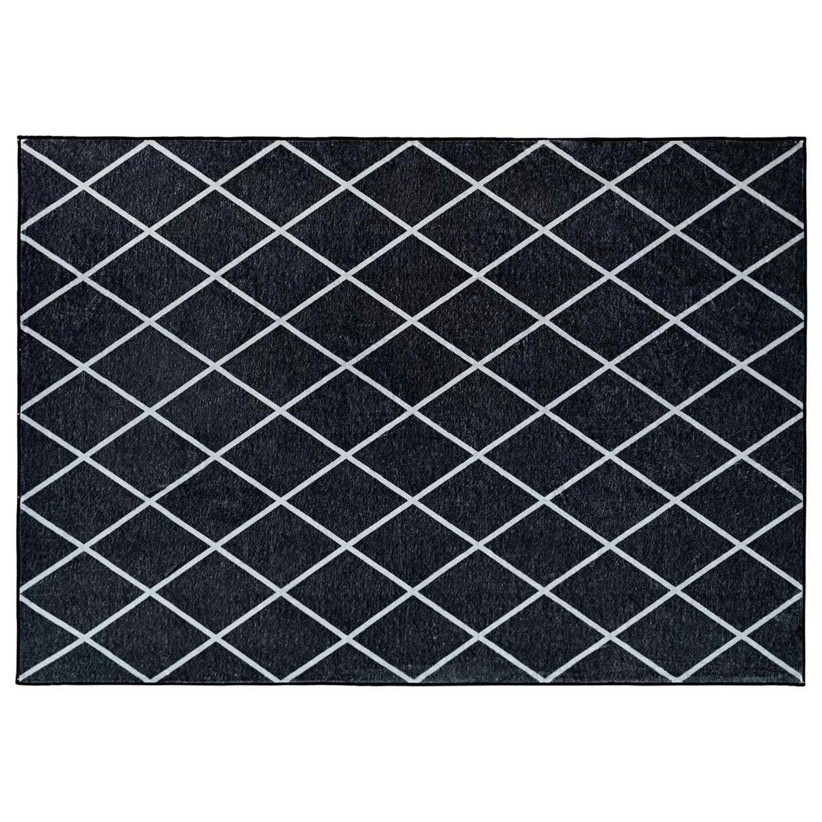Tepih ORIZ Crni dijamantni uzorak 200 x 280 cm 100% poliester