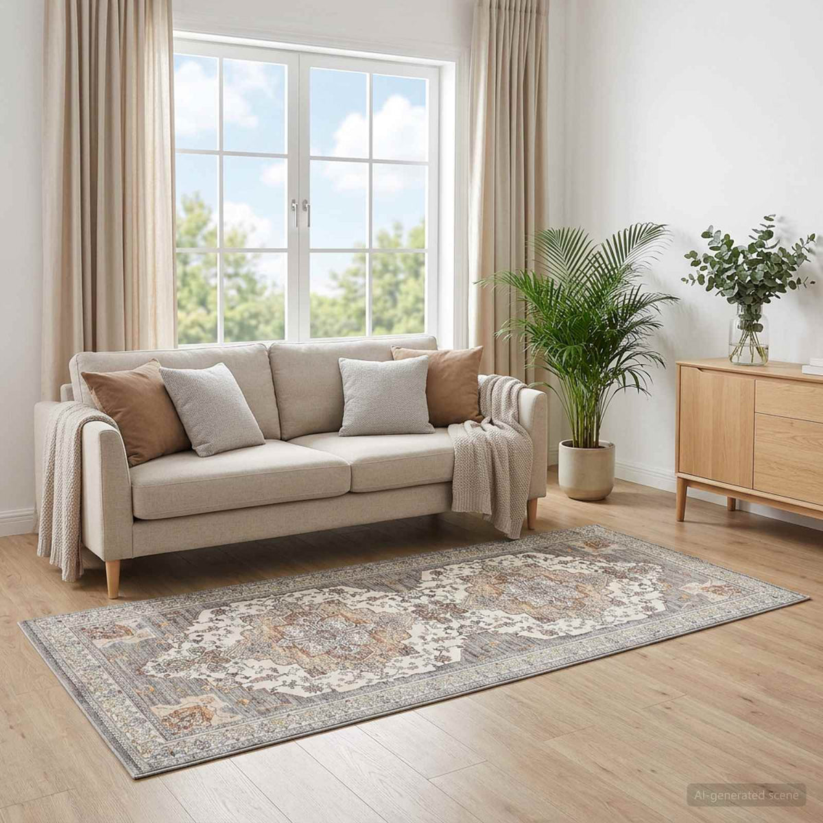 Tepih ORIZ Smeđa 80 x 200 cm 100% poliester