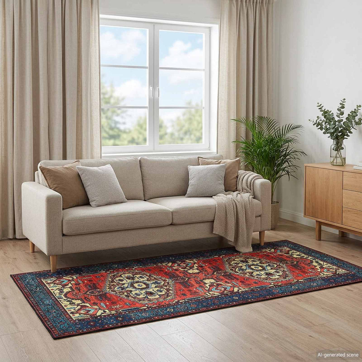Tepih ORIZ Crvena 80 x 200 cm 100% poliester